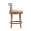 Alaterre Furniture Hanover Swivel Counter Height Bar Stool, Weathered Brown and Beige ANHN03FDC